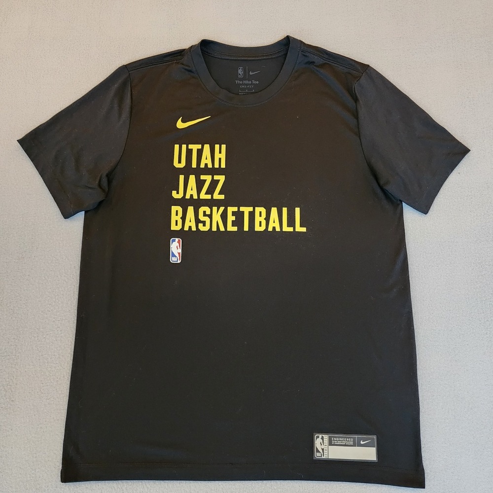 Nike Utah Jazz Basketball Dri-FIT T-Shirt Mens Large Authentic NBA Tee